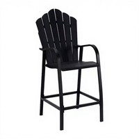 Chaises de bar en plastique HIPS au design bois, vue de dessus, pour la maison, l'extérieur, le patio, ensemble de meubles