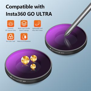 Amazear 4-Pack HD <b>Filter</b> Kit for Insta360 GO Ultra Camera Easy Mount ND/CPL Lens <b>Filters</b> ND8/ND16/ND32 for Outdoor - Product Image 4