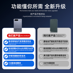 磁気超薄型カード記録装置を備えた118言語の新しい到着AIトランスレータマシン2025 - Product Image 4