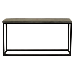<b>Console</b> metal frame with concrete top Rectangle Metal <b>Black</b> Designer Steel Coffee <b>Tables</b> Center For Sale - Product Image 1