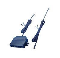 Bloc de Câblage LED à Trois Positions QUANWEI, Boîtier de Jonction 3 Ports, Fils Noirs/Rouges 2x0.34mm, Appareil Électroménager DC 12V 1-1.5A