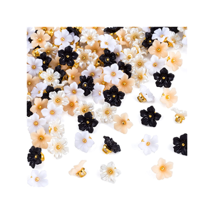 Vente en gros de 100 boutons en acrylique en forme de fleur de 12,5 mm pour la confection de vêtements et de projets de bricolage, la décoration de <span class=keywords><strong>scrapbooking</strong></span> - Product Image 1