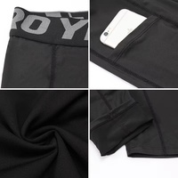 Leggings de sport personnalisés à séchage rapide et respirants pour hommes, grandes tailles, avec poches, pour la gym, le cyclisme et la course à pied, imprimés, vente en gros