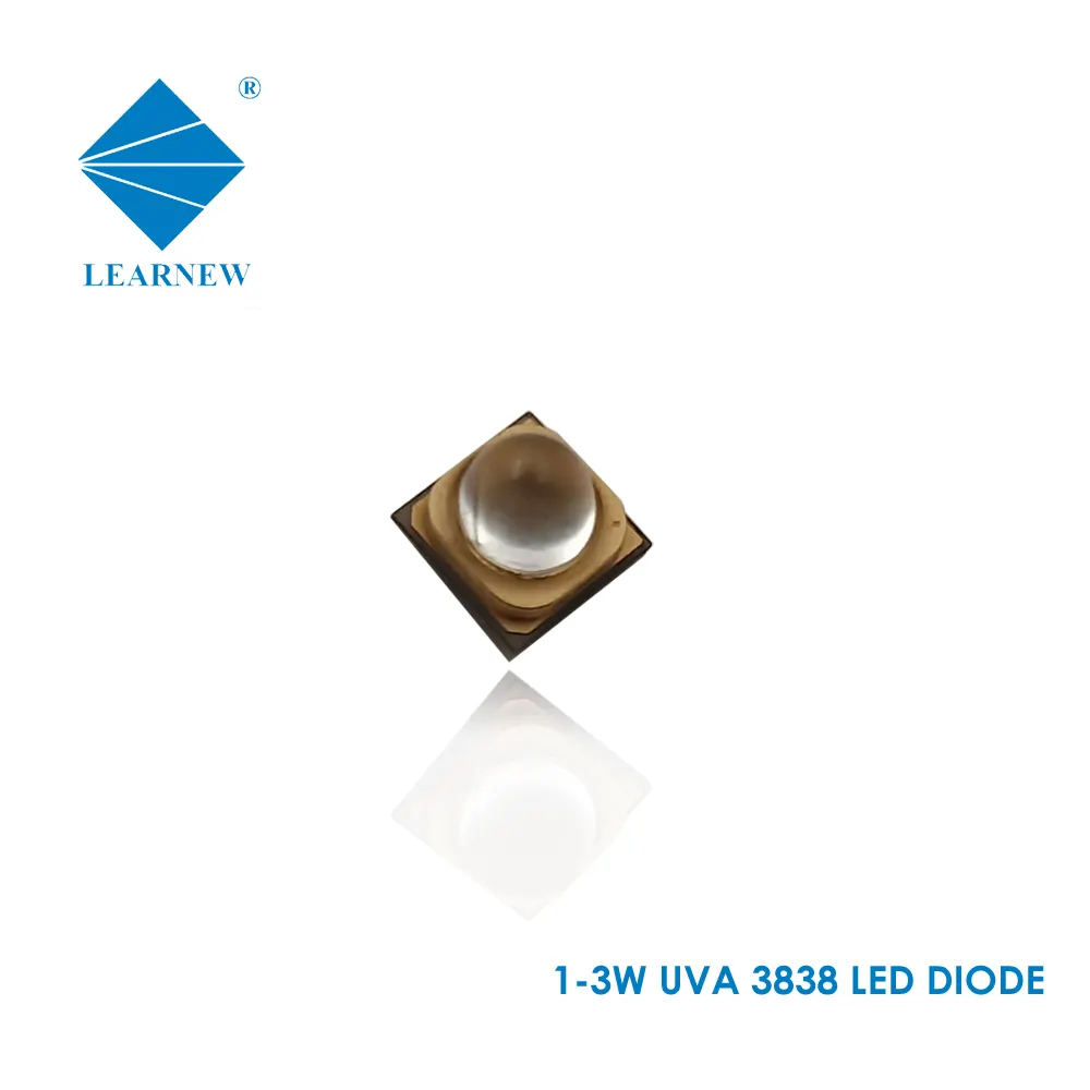 높은 광 출력 UVA LED 3838 3w 395nm 60deg ALN UV 경화용 구리 기판