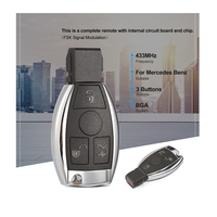 Couvercle de clé de télécommande intelligent à 3 boutons 433MHz pour Mercedes Benz BGA B C E G S CLK SLK ML Class NEC Blade Key Case