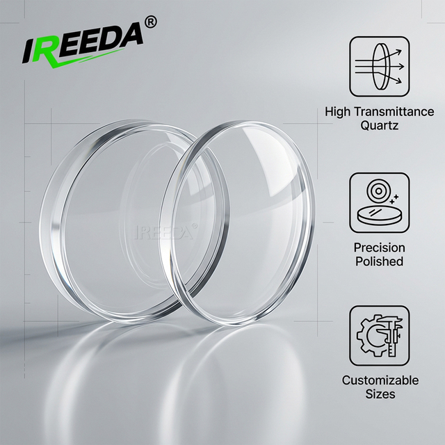IREEDA Optics K9/Quartz Lens AR Coating R<0.1% Plano-Convex/Spherical Optical Components for Laser Marking Machine