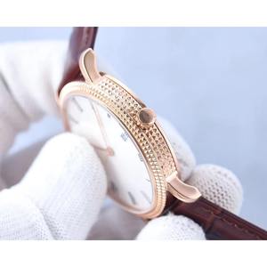 Reloj Multifuncional de Diseño Simple y Elegante con Correa de Cuero de Marca de Lujo de Calidad, Espejo de Zafiro y Esfera Blanca - Product Image 4