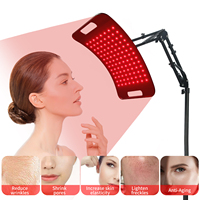 Panel Terapi Cahaya Merah Portabel 24W AS, 660nm 850nm Dual Wavelength NIR LED untuk Pereda Nyeri Wajah di Rumah