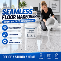 Peinture de sol en terrazzo époxy auto-nivelante, durable, haute dureté, imperméable, à base de sable coloré, pour revêtements de sol décoratifs professionnels, OEM