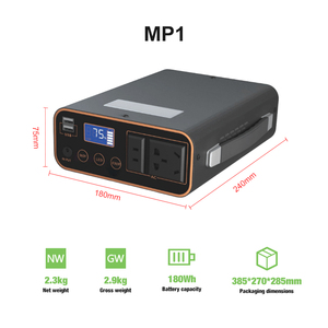 Station d'alimentation portable au lithium ternaire, onde sinusoïdale pure et modifiée, sortie CA 220V, 65W Type-C, entrée solaire 200W, 2500+ cycles - Product Image 3