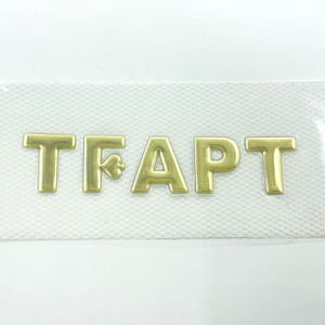 Label Pakaian Transfer Panas TPU Metalik 3D Embossing Timbul untuk Jersey Sepak Bola, <span class=keywords><strong>Patch</strong></span> Logo TPU - Product Image 2