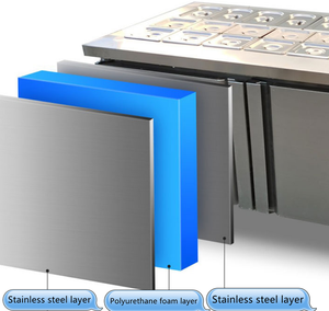 ตู้แช่สลัดและตู้โชว์พิซซ่าสแตนเลสเกรดเชิงพาณิชย์ ระบบทำความเย็นแบบล<span class=keywords><strong>ม</strong></span>ตรงและแบบอากาศ สำหรับร้านอาหาร - Product Image 4