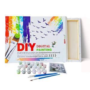 Kit de peinture à l'huile DIY par numéros, kit de peinture par numéros DIY, peinture par numéros sur toile avec pinceaux 40x50cm - Product Image 6