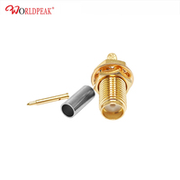 Connecteurs RF 50ohm connecteurs SMA plaqués or femelle RPSMA Jack cloison pour câble coaxial RG174/RG316/LMR100