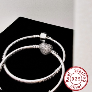 <span class=keywords><strong>Pulsera</strong></span> de Plata de Ley S925 con Cadena de <span class=keywords><strong>Serpiente</strong></span> y Dijes DIY de Diseño Original para Mujer, Regalos de Joyería, Solicite el Catálogo PAN - Product Image 3