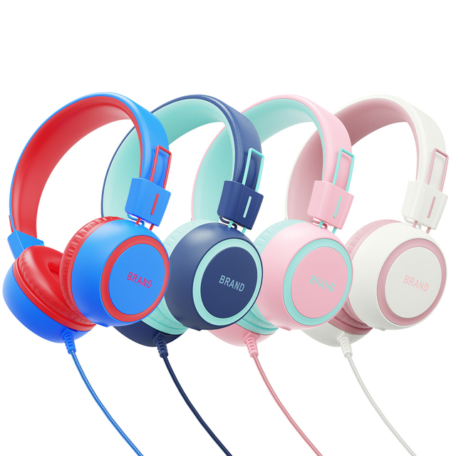 Customer Favorite Great Value 85dB Volume Hearing protection Foldable Student Wired 3.5mm Kids Headphones Christmas Gift