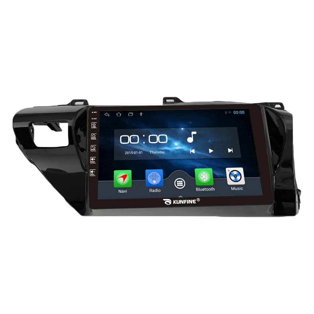 Toyota Hilux 2015-2020 için RHD 10 inç ana ünite cihazı çift 2 Din Octa çekirdekli dört araba Stereo GPS navigasyon android araba radyo