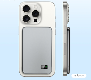 Sạc dự phòng mini siêu nhỏ gọn 3 trong 1, dung lượng <span class=keywords><strong>5000mAh</strong></span>, tích hợp màn hình LED, sạc không dây nhanh bằng nam châm - Product Image 1