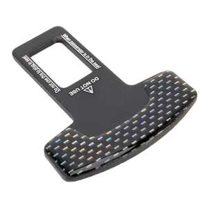 Klip Pengaman Sabuk Pengaman Mobil 2 in 1 Serat Karbon, Konektor, Gesper Sabuk Pengaman - Product Image 3