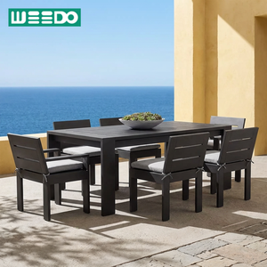 Conjunto <span class=keywords><strong>de</strong></span> <span class=keywords><strong>Mesa</strong></span> <span class=keywords><strong>y</strong></span> <span class=keywords><strong>Sillas</strong></span> <span class=keywords><strong>de</strong></span> Aluminio Resistente para Exteriores, Diseño para Villas, Resistente al Agua <span class=keywords><strong>y</strong></span> al Sol, Muebles <span class=keywords><strong>de</strong></span> Jardín - Product Image 1