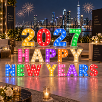 Nouveau design 2027 – Joyeux Nouvel An – Enseigne lumineuse LED néon personnalisée en acrylique 12V pour fêtes
