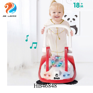Andador de aprendizaje para bebés, andador de velocidad ajustable antideslizante, juguetes de barrido y limpieza, música ligera, 2 en 1 - Product Image 2