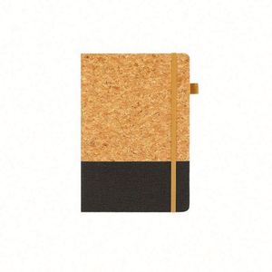 Cuaderno A5 con Correa de Corcho, Imitación Piel PU, Ecológico, con Tela de Paja, Libreta de Negocios - Product Image 1