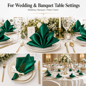 Serviettes en tissu satiné polyester carrées imprimées modernes réutilisables en gros, 20x20 pouces, pour la décoration <span class=keywords><strong>de</strong></span> tables <span class=keywords><strong>de</strong></span> mariage, banquets et hôtels - Product Image 4