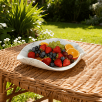 Plateau à fruits en marbre naturel poli, exquis et durable, pour une cuisine et un salon élégants, tables à manger, décoration moderne