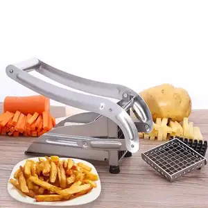Vendita calda di alta qualità per la casa utensili da cucina vegetariano tritatutto in acciaio inossidabile taglierina per patate manuale taglierina per patatine fritte