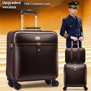Vente en gros Nouveau valise vintage 22 pouces PC Spinner Bagages unisexe PVC affaires Boarding Valise Tige de traction Mot de passe Boîte Homme Femme Voyage - Product Image 4