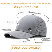 Gorra de Béisbol Personalizada de 5 y 6 Paneles para Golf, Corte Láser, Impermeable y Transpirable con Etiqueta de Goma, Certificación BSCI