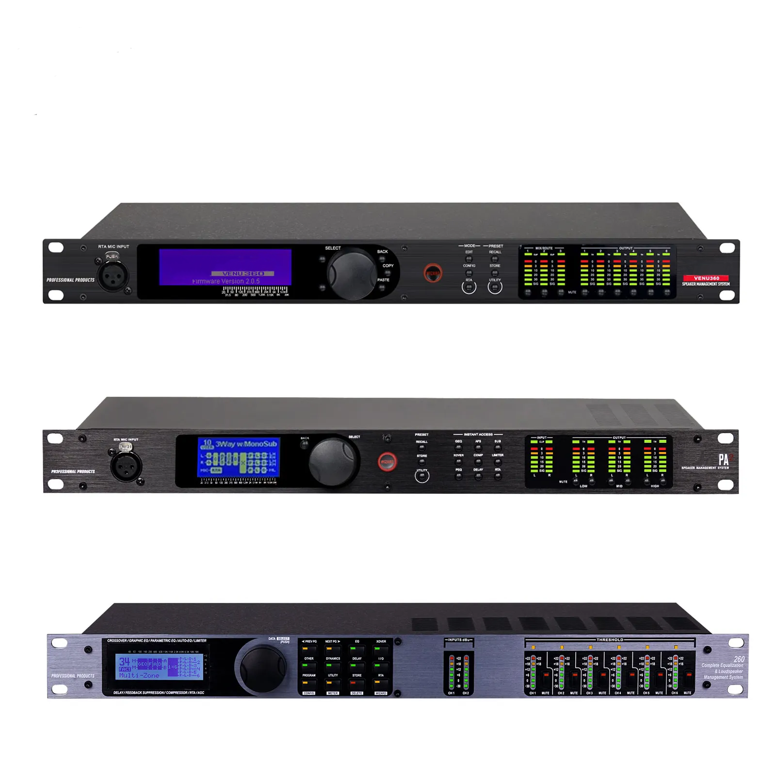 DBX DriveRack Professional Digital Audio Processor PA2/260/360