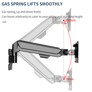<span class=keywords><strong>Support</strong></span> d'écran <span class=keywords><strong>mural</strong></span> avec bras de moniteur d'air à ressort à gaz en aluminium pour ordinateurs et accessoires de 10 '-32' Produits en stock - Product Image 3