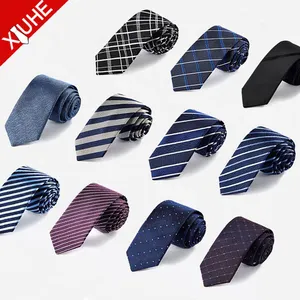 Herren Seide Stoff Krawatte handgemachte Jacquard Business dünne Krawatten