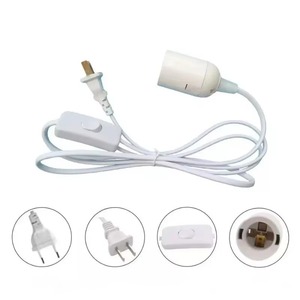 Câble d'alimentation EU 1,8 m avec interrupteur et douille E27 pour ampoules LED suspendues, luminaires et suspensions - Product Image 3