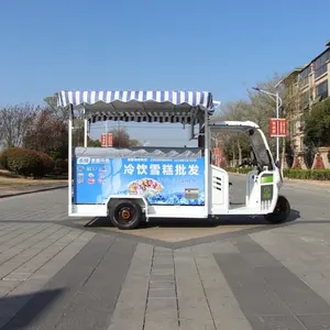 Hete Verkopende Koude Drank Mobiele Food Truck Hoge Kwaliteit Gekoeld Elektrisch Ijs Driewieler