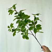 Haute qualité longue tige soie vert plante artificielle décoration de la maison Graduation noël Thanksgiving pâques nouvel an Halloween