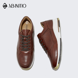 <span class=keywords><strong>Zapatillas</strong></span> deportivas de cuero transpirables para hombre, informales, a la moda, con cordones - Product Image 4