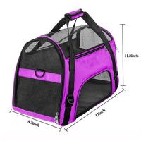 Sac à dos de transport pour animaux de compagnie (chats et chiens) écologique de marque MJ, petit format, en coton, avec fermeture éclair, compatible avec les voyages, à placer sous la banquette