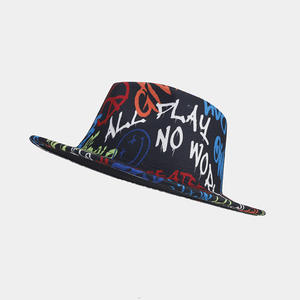 หมวกสักหลาดขนสัตว์ปาร์ตี้สำหรับทั้งชายและหญิงหมวกสักหลาดกว้างหมวกขนสัตว์100% - Product Image 4