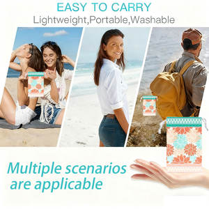 حصيرة شاطئ مطبوعة أنيقة - بطانية خفيفة الوزن، سريعة الجفاف وخالية من الرمال للمنتجعات وجانب حمامات السباحة والنوادي الشاطئية - Product Image 5