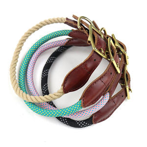 Tali kerah anjing tali Negara tahan lama kerah anjing kulit dengan fitting kuningan untuk anjing kecil - Product Image 6