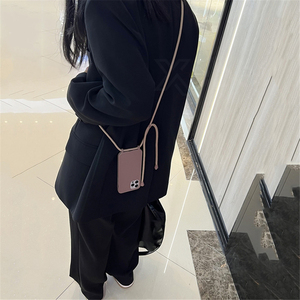 Funda <span class=keywords><strong>de</strong></span> silicona líquida con cordón cruzado para <span class=keywords><strong>iPhone</strong></span> 17/16/<span class=keywords><strong>14</strong></span>/15/Pro/Max/X/XS/XR/7/8/Plus/SE, logotipo personalizado, 160 cm <span class=keywords><strong>de</strong></span> longitud - Product Image 3