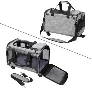 <span class=keywords><strong>Chien</strong></span> et Chat <span class=keywords><strong>Transport</strong></span> Transporteur Sac Pet Cages avec roues - Product Image 2