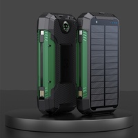 Banco de Energía Solar Portátil a Prueba de Agua de 30000mAh, Li-Polímero de Alta Capacidad, Carga Rápida de 15W, Uso en Exteriores, Doble USB Tipo-C, Venta al Por Mayor