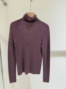 Suéter tejido por ordenador de lana/Cachemira multicolor informal de cuello alto para mujer de OEM ODM 16GG con logotipo en la parte delantera - Product Image 4