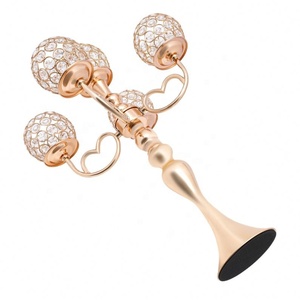 Elegante Portacandele in Metallo a 5 Bracci Decorazione Casa Lanterne in Metallo Vasetti per Candele per Matrimoni Celebrazioni Pasquali - Product Image 4