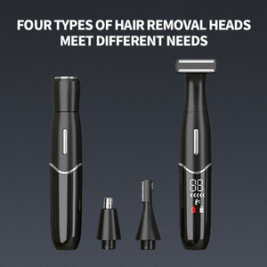 Rasoir professionnel pour hommes, 4 en 1, rechargeable, <span class=keywords><strong>tondeuse</strong></span> électrique pour nez et oreilles, sans douleur - Product Image 3