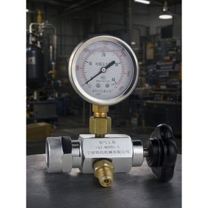 Herramienta de Carga de Gas Nitrógeno M28x1.5 31.5 MPa, Dispositivo de Llenado de Aire para Acumulador Hidráulico de Acero Aleado - Product Image 2